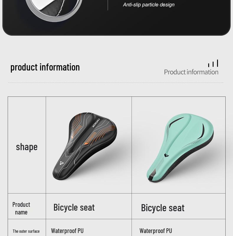 Outdoor Thickened Silicone Bicycle Seat Cushion Cover