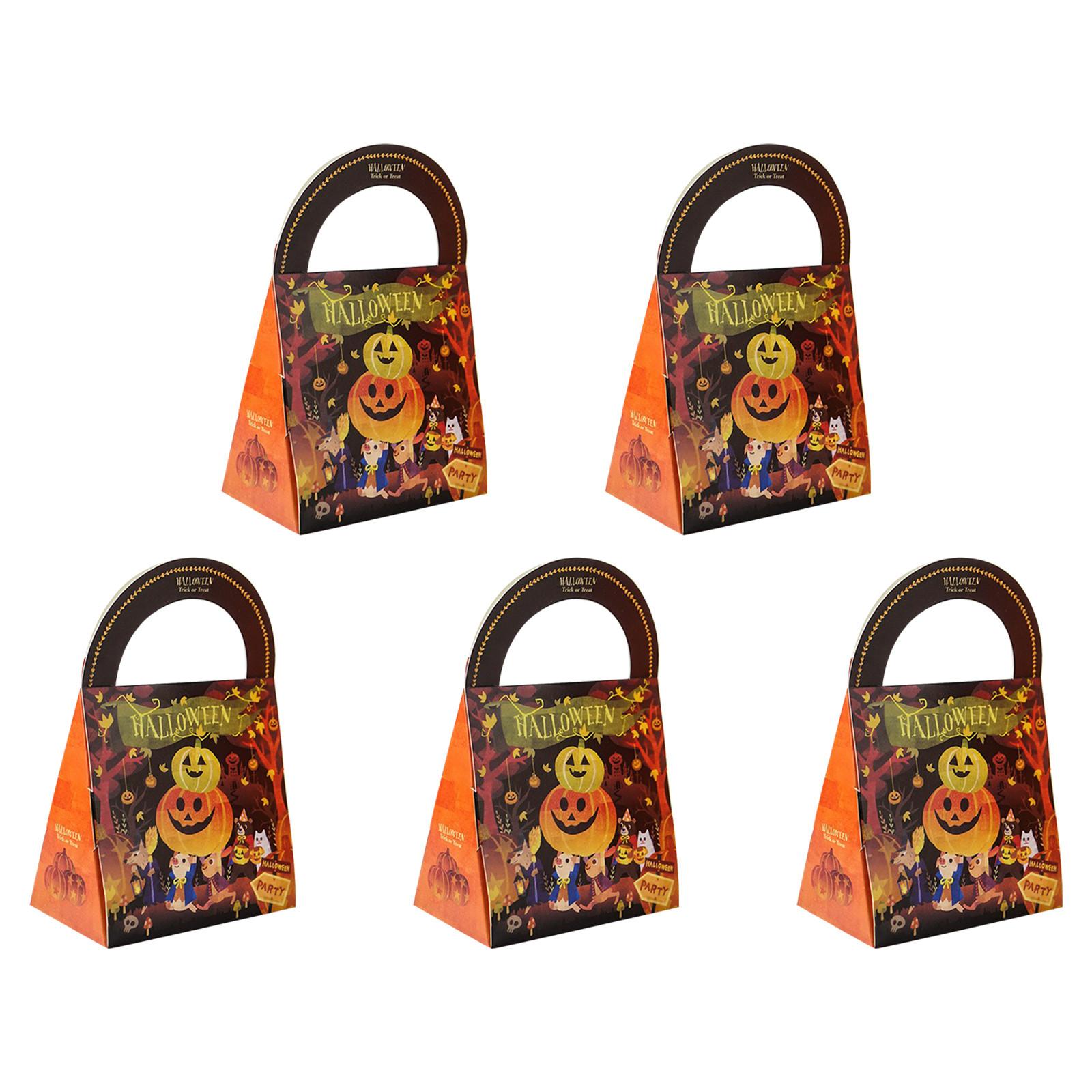 

Пакет для конфет на Хэллоуин, подарок для вечеринки, 5 шт., нетканый тоут для Хэллоуина, подарочный пакет для детей, пакет для угощений, многоразовый пакет для конфет, принадлежности для вечеринки на Хэллоуин One Size