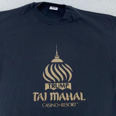Vintage Trump Taj Mahal T-Shirt Groß Casino Atlantic City New Jersey Donald 90er