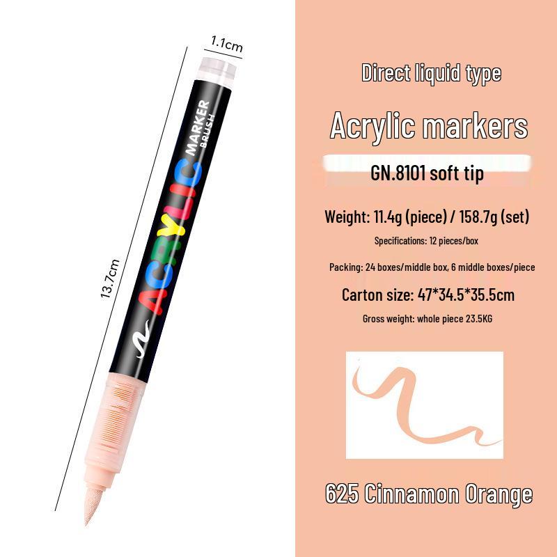 Guangna 8101 Liquid Acrylic Marker Pen, 120/240 Colors, Soft Tip for Student Art & DIY Graffiti