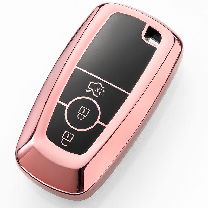 Ford Key Case Cover for 18 Edge, Mondeo, EcoSport, 19 Everest - Protective Shell with Buckle