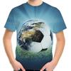 Summer Round Neck Football Pattern 3D Printed Top Fashionable Casual Short Sleeved Children's Boy T-shirts