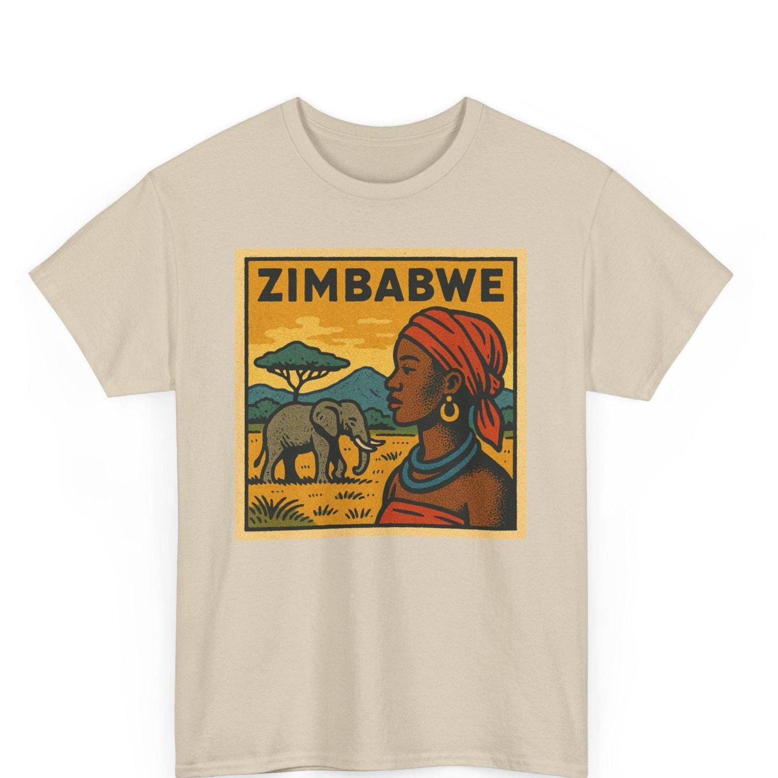 Zimbabwe Retro Comic T-Shirt: Unisex Vintage Africa Graphic Tee XL