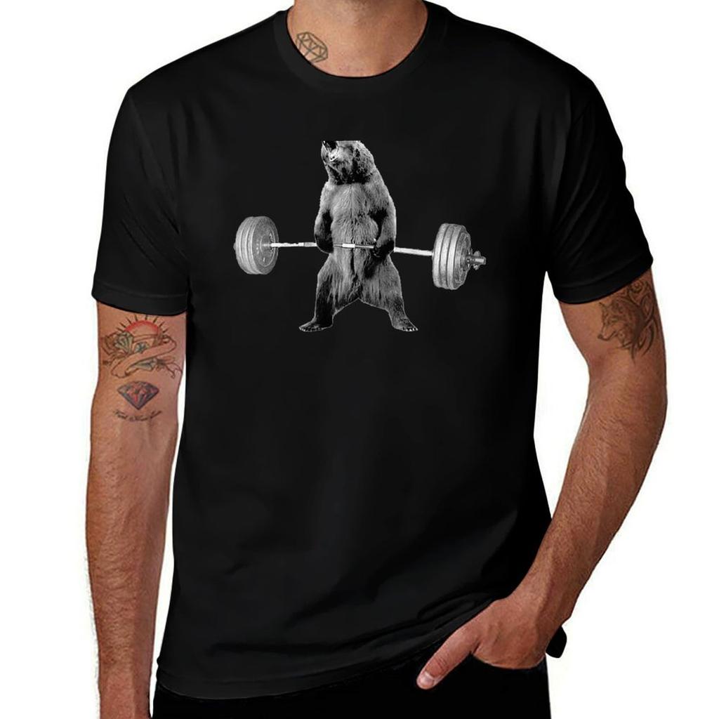 Bear Deadlift Tshirt Gym Wear Breathable Short Sleeve Tee