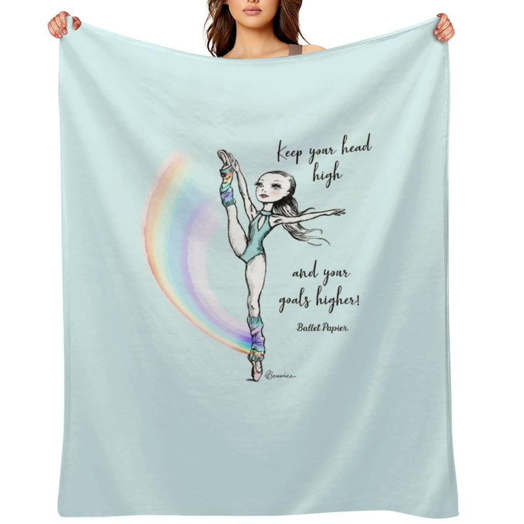 Halte den Kopf hoch und deine Ziele höher! Überwurfdecke Zottelig Bett Modisch Sofas Bettdecke Decken