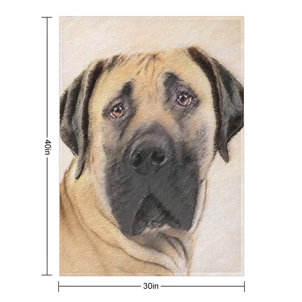 Boerboel Malerei - Niedliche Original Hunde Kunst Tagesdecke Luxusmarke Valentinstagsgeschenkideen Mode Sofas Campingdecken