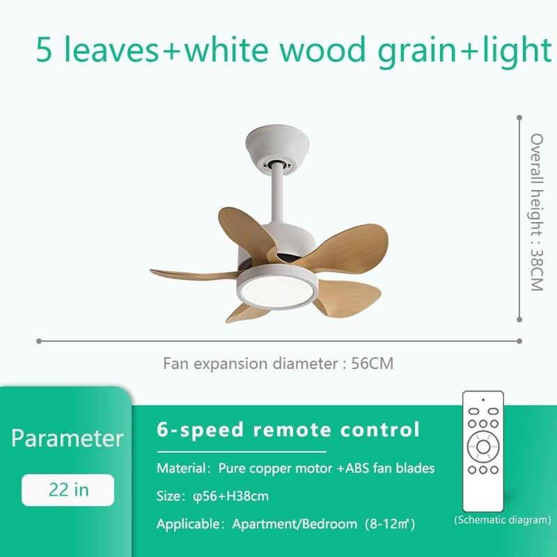 22" 3/5 Blades & LED Lighting Fan Silent DC Motor & Energy Saving Fan Household Electric Ceiling Fan with Hook