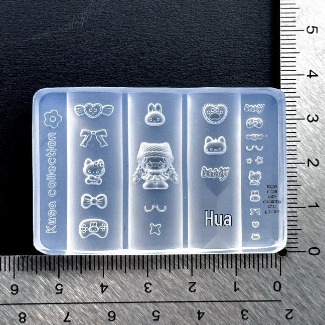 

Гарячі продажі: Форми для нейл-арту серії KT: Дизайни у вигляді бантиків, полуничок та зірочок з високопрозорого силікону Nail art mold