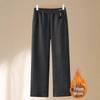 Mom’s Fleece-Lined Straight-Leg Winter Trousers for Middle-Aged & Elderly Women