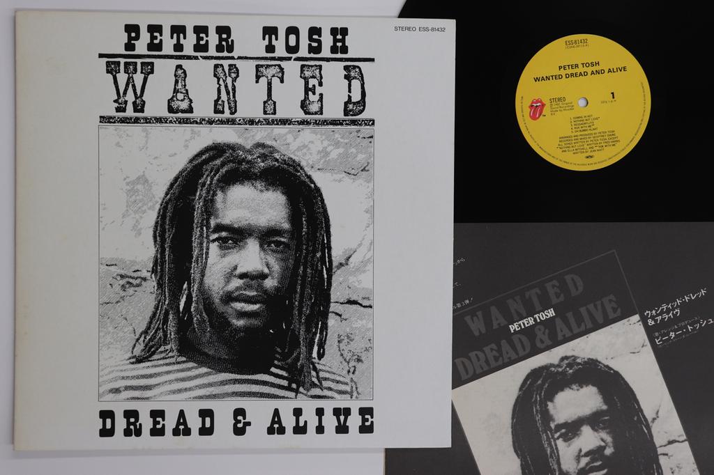 LP Record PETER TOSH - Wanted Dread & Alive ESS81432 ROLLING STONES 1981 Japan Reggae, Ska & Dub Used