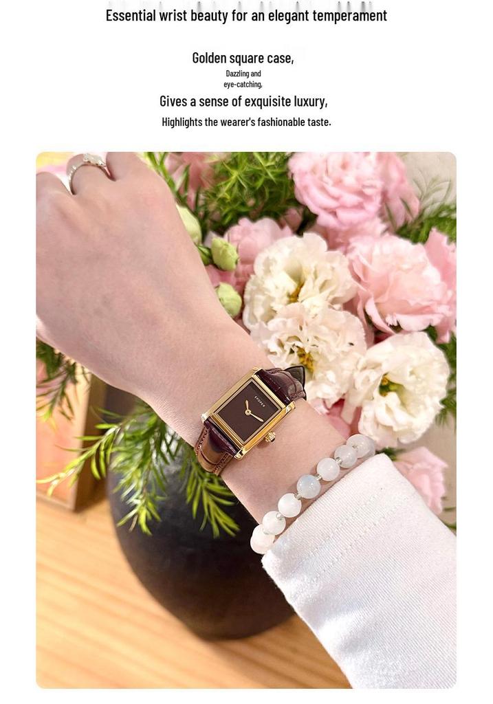 Klassische Vintage Lederarmband Wasserdichte Quarz-Uhr