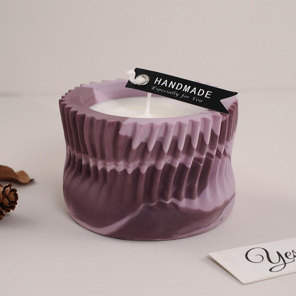 Striped Cylinder Candlestick Molds Cylinder Candle Holder Molds for Making Candlestick Tealight Holder Room Decorations