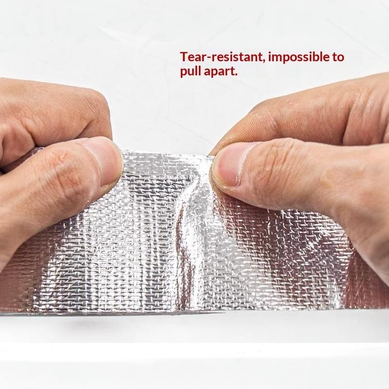 Exhaust Pipe Insulation Tape Exhaust Heat Tape Manifold Downpipe High Temperature Bandage Tape Silver Adhesive Tape