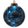 Skeleton Design Luminous Crystal Ball Pendant Christmas Ball Ornament  Festival Atmosphere