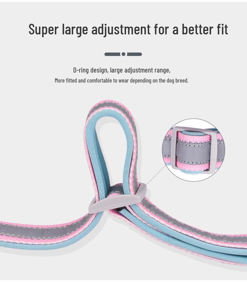 Adjustable Reflective Anti-Choke Dog Collar for Small & Medium Dogs