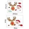 Neujahr Weihnachten Selbstklebende Aufkleber PVC Weihnachten Schalter Fenster Dekorative Aufkleber Abnehmbar Weihnachtsmann Elch Muster Neujahrsdeko