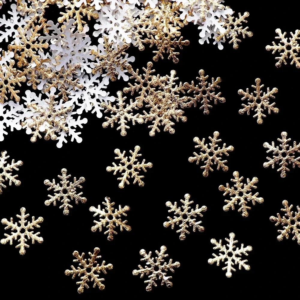 2CM Christmas Decorative Snowflake Wedding Party Throwing Confetti DIY Fake Snowflake Christmas Accessories Materials 300pcs