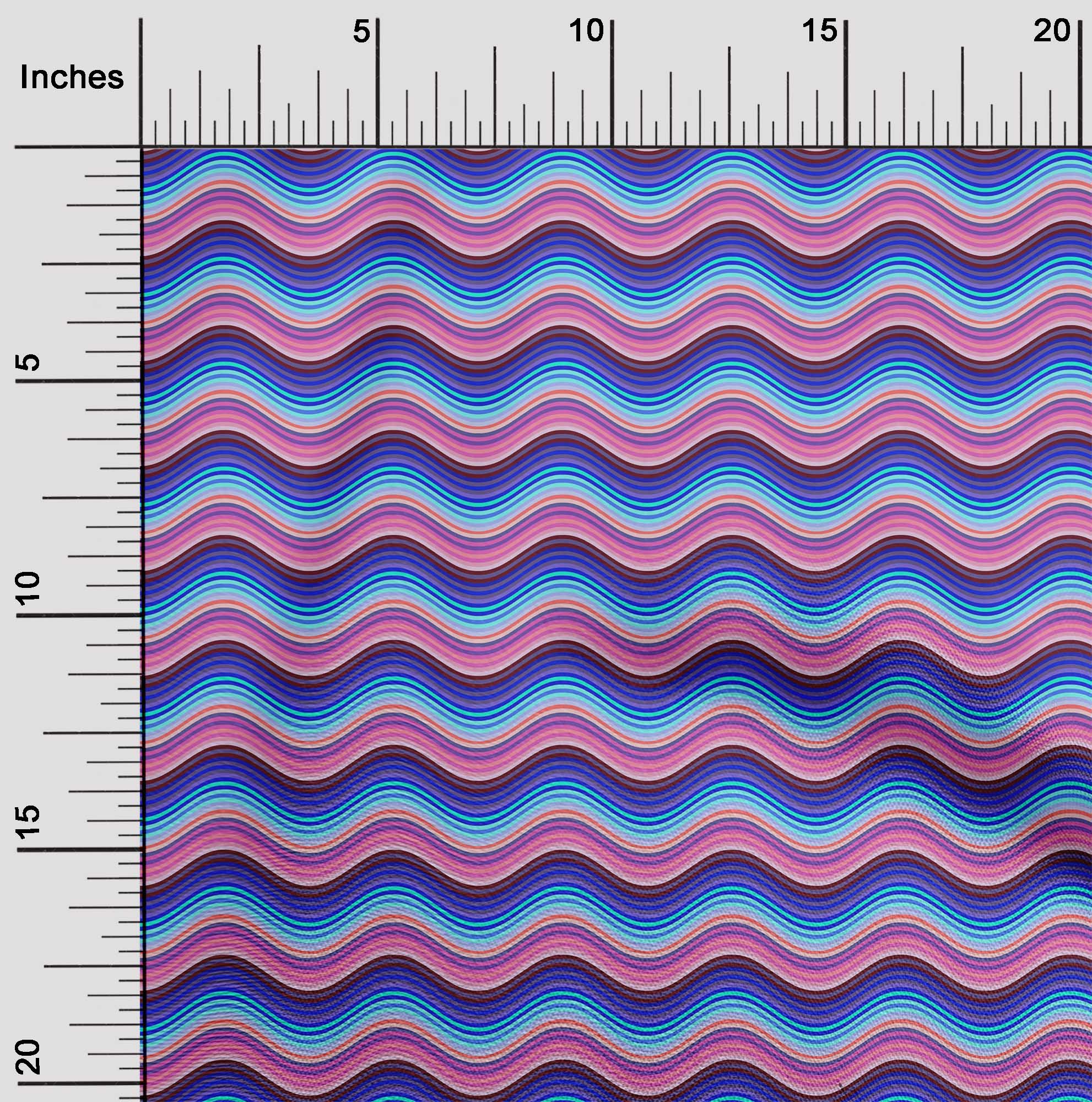 

OneOone Cotton Flex Fabric Тканина з принтом серпантинової смуги BTY шириною 40 дюймів 42 Inch Wide - Viscose Chiffon королівський синій колір