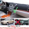 För Toyota Camry Aurion XV40 2007-2009 2010 2011 Dashmat Instrumentbräda Skydd Matta Kuddar Anti-UV Solskydd Skydda Matta Biltillbehör