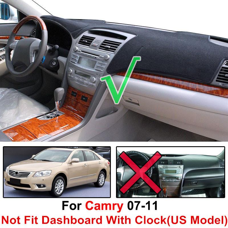 För Toyota Camry Aurion XV40 2007-2009 2010 2011 Dashmat Instrumentbräda Skydd Matta Kuddar Anti-UV Solskydd Skydda Matta Biltillbehör