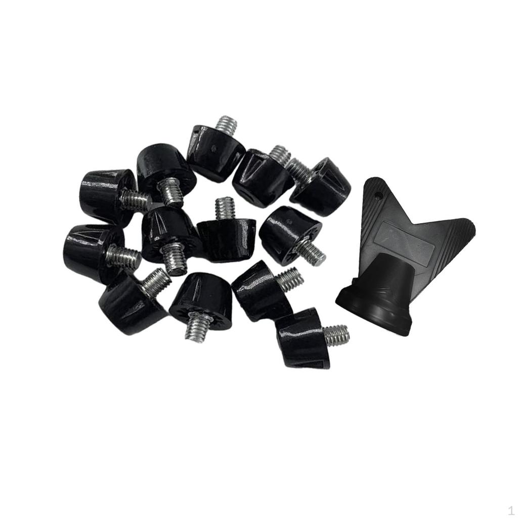 12x Tacchetti da Calcio con Chiave, Tacchetti di Ricambio Portatili per Terreno Compatto, Tacchetti da Rugby,