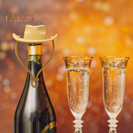 Wine Stopper Cowboy Silicone Bottle Cork Leak-Proof Shelf Display Bottle Stopper Mexican Themed Wine Cork Gift for Wine Lovers