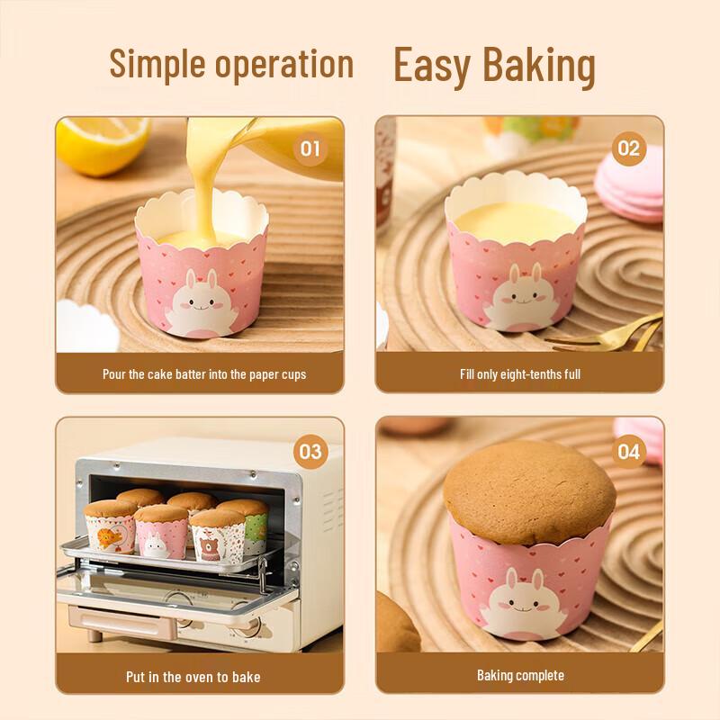 Meichu High-Temperature Cupcake Baking Cups (100-Pack)