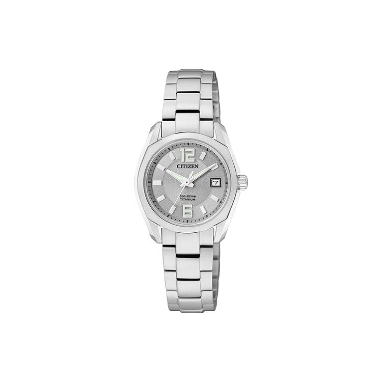 Citizen Eco-Drive Series Waterproof Quartz Watch Stainless Steel Strap Women watches Silver EW2101-59A Silver