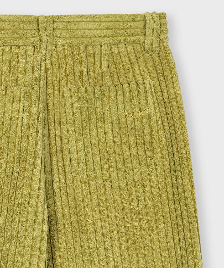 FALLETT Corduroy Wide Pants Light Olive