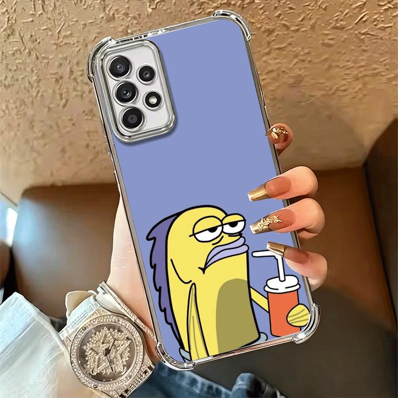 Funny Cartoon Ugly Fish Soft Phone Case For Samsung A17 A27 A07 A37 A57 A16 A56 A15 A55 A14 A54 A13 A53 A26 A36 A25 A35 A24 A34