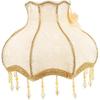 Luxshiny Vintage Lamp Shade, Victorian Lampshade with Beads Fringe Scallop Dome Lamp Cover European Cloth Lamp Covers Replacement Clip-on Lamp Shade