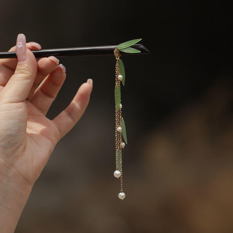 New Chinese Style Butterfly Flower Bead Tassel Hairpin, Chinese Style High-End Hairpin, Hanfu Versatile Hairpin, Hair Accessory for Women