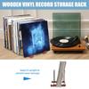 Wooden LP Vinyl Record Display Stand Shelf Multipurpose Wood CDs/LP Tabletop Holder LP Record Album Storage Rack