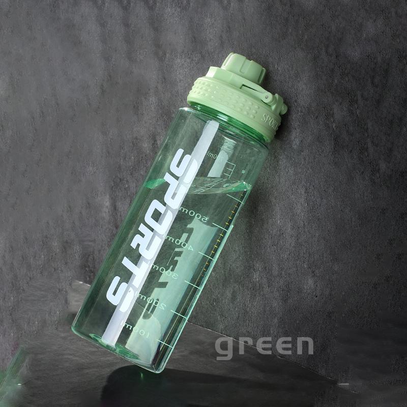 

700 мл спортивная бутылка для воды бесплатная портативная герметичная пластиковая посуда для питья тур спортзал на открытом воздухе путешествия спорт прозрачная чашка для воды 700ml