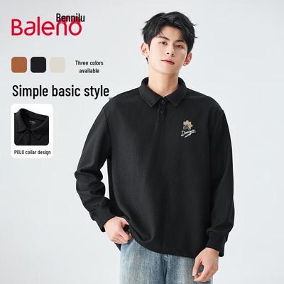 Baleno Wafelpatroon Polo Sweatshirt voor Heren
