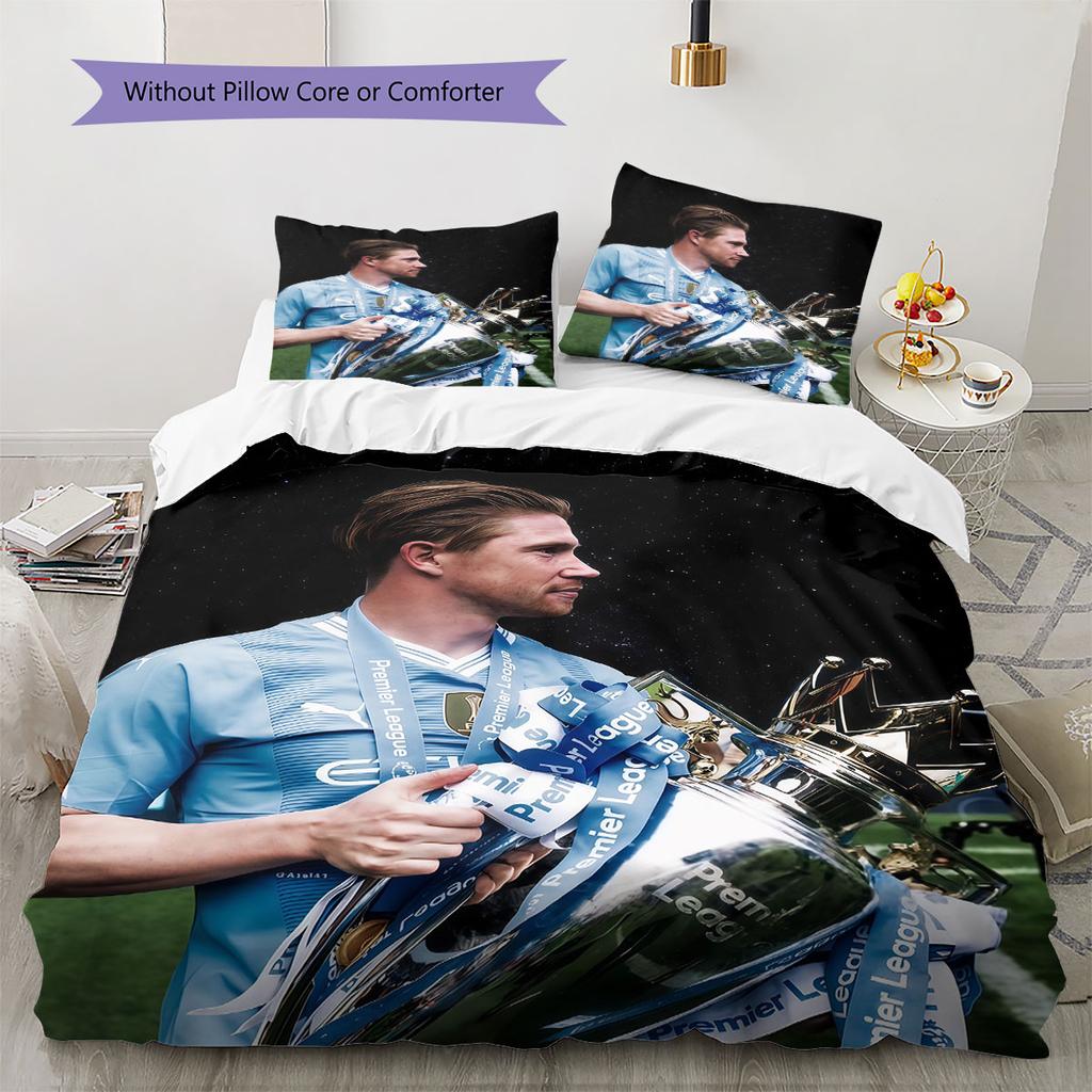 Biancheria da letto con motivo Kevin De Bruyne Decorazione per la casa Regalo di compleanno (1 * copripiumino + 2 * federa, senza nucleo),merchandising per fan.