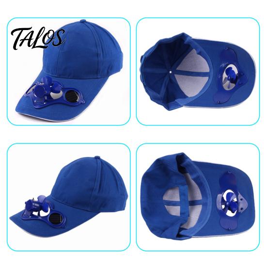 Women's Men's Summer Fishing Cap Solar Power Cool Fan Beach Boater Hat Gift