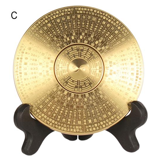 Rotatable Feng Shui Compass Rustproof Retro Style Chinese Tai Chi Bagua Brass Compass Desktop Decoration