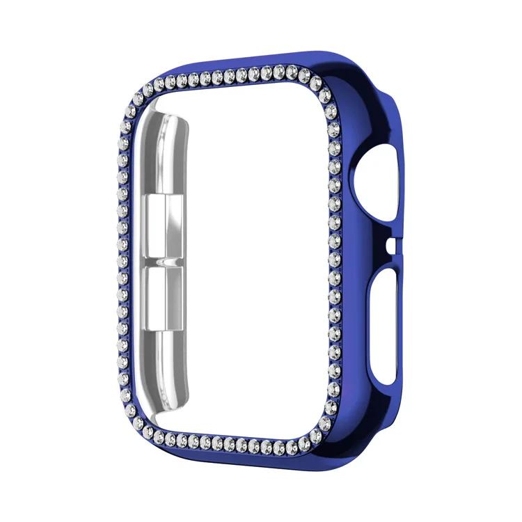 Coque Diamant pour Montre 11 10 9 8 Boîtier 46mm 42mm 45mm 41mm 44/40mm Protecteur Creux Bling Série iWatch 7 SE 6 Pare-chocs Series 789 41mm