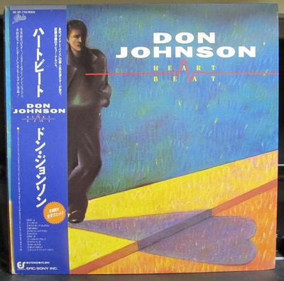 LP Record DON JOHNSON - Heartbeat 283P778PROMO EPIC 1986 Japan Obi Rock Used