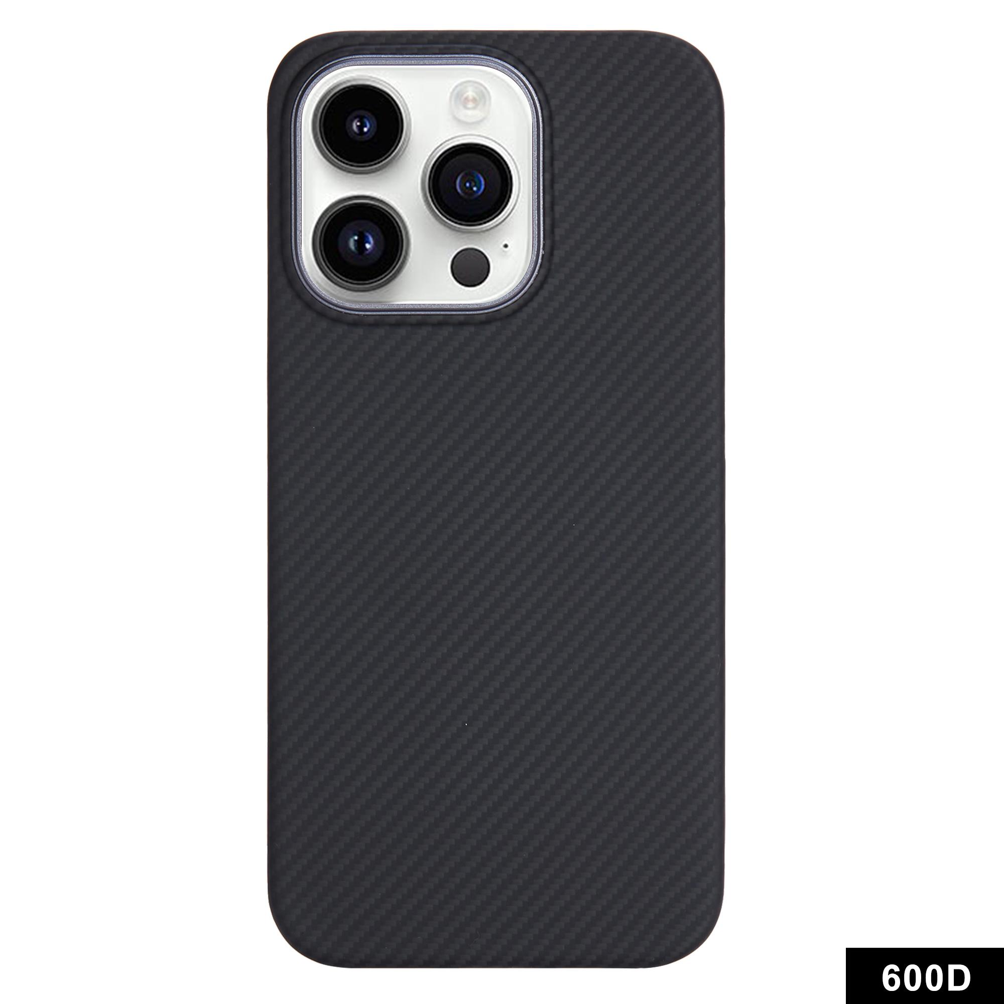 

Чехол для телефона 600D с тонкой текстурой для iPhone 13 Pro Max, тонкий чехол из арамидного волокна, совместимый с MagSafe A