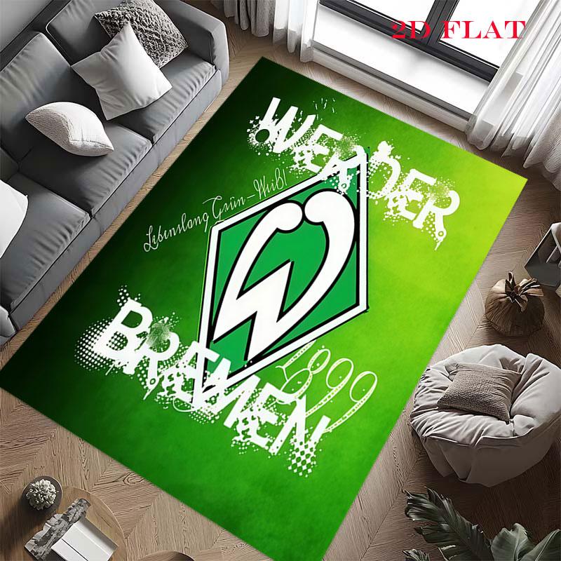 Tappeto logo Werder Bremen per Soggiorno Camera da Letto Casa Decorazione Divano, Tappetino Antiscivolo per Giochi Bambini