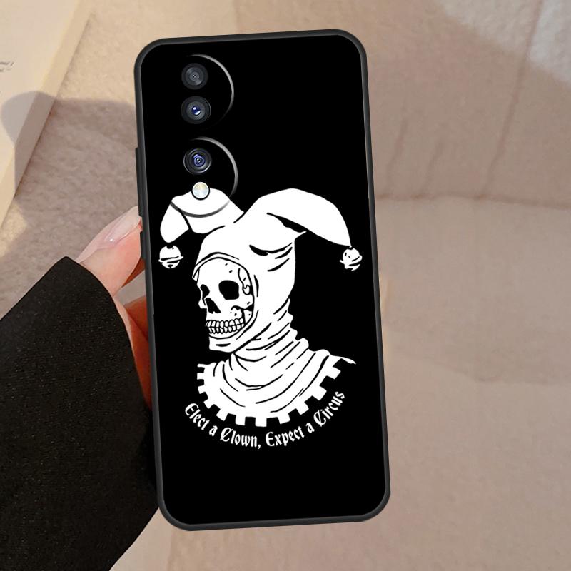 Death Skull Bones Clown Circus For Honor Magic V5 5 6 7 Pro Case For Honor 200 400 Lite 50 70 90 X8a X8b X9a X9b X9c Cover