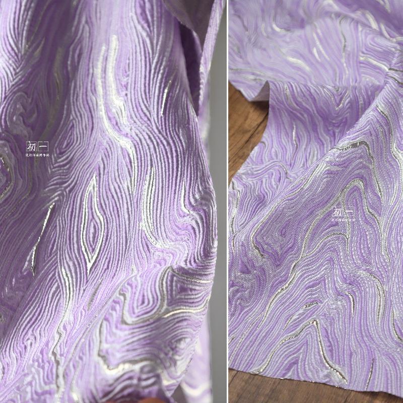 Mountain Luxury Jacquard Satin Fabric Three-dimensional Embossed Handmade DIY for Clothing and Bag Design Sewing Fabric 100x140cm