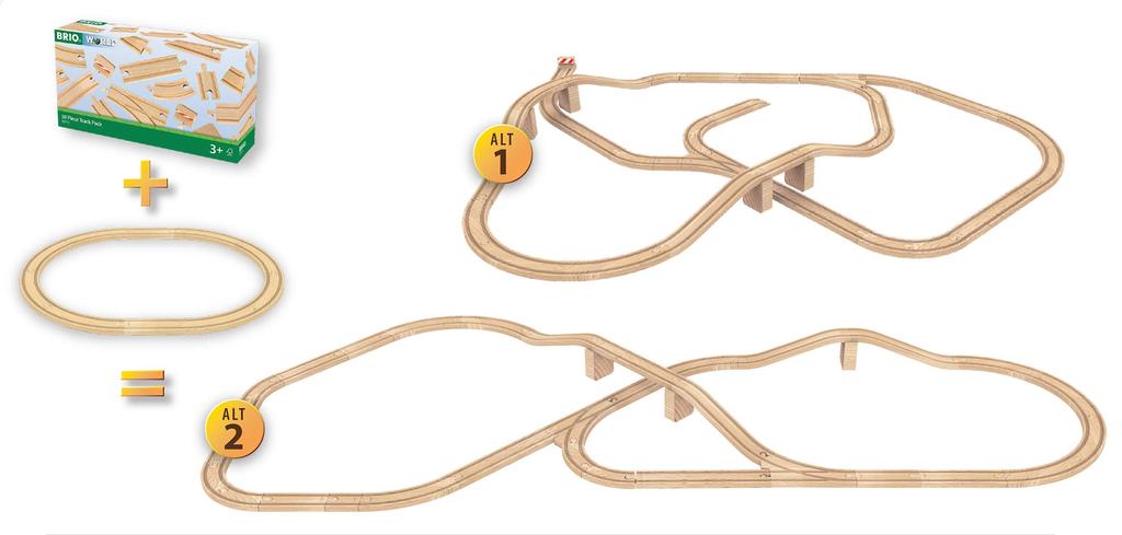 BRIO 50-teiliges Zusatzschienenset 33772