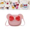Kids Girls Butterfly Bow Pu Small Shoulder Bag With Flower Pattern For Daily Use