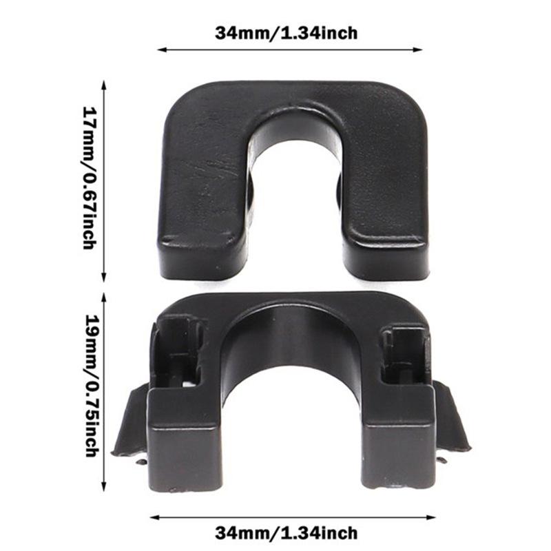 2pcs Black Rear Bumper Swivel Hinge Clips for Ford Fiesta MK7/MK8 & Mondeo - OEM 1539663, Secure Fit for Car Trunk Organization