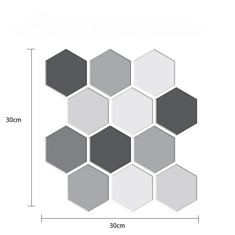 

Nordic Minimalist 3D Stereo Oil-Proof Sticker - Self-Adhesive Kitchen Wall Decal, Waterproof Bathroom Milk Tea Shop Decor Film 30x30cm