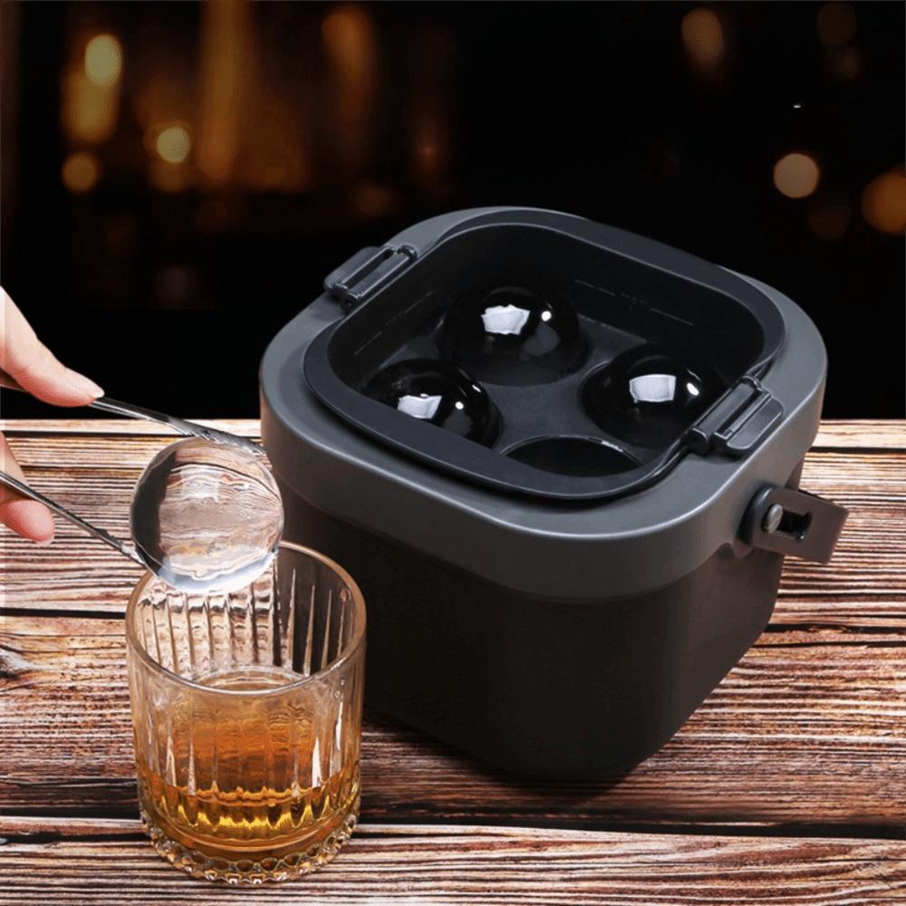 Non-stick Bar Clear Ice Sphere Mold 4 Cavities Ice Sphere Cube Maker Ice Cube Mold  Refrigerator