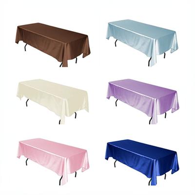 Rectangle Satin Tablecloth Table Cloth Overlays Wedding Christmas Baby Shower Birthday Banquet Party Decor Home Dining Table
